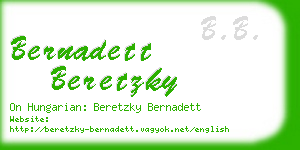 bernadett beretzky business card